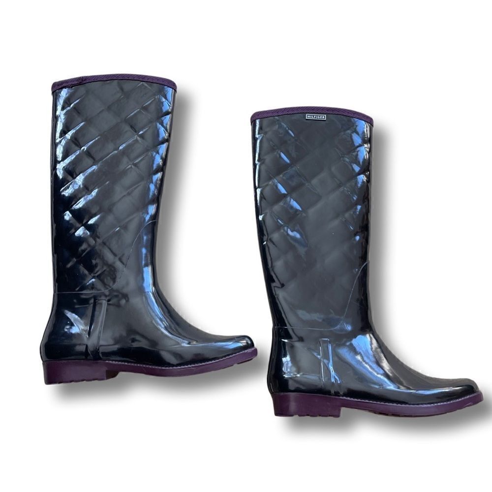 Tommy Hilfiger Women's Vintage Black Rain Boot • Size 6